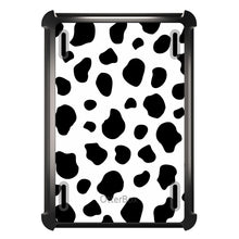 DistinctInk™ OtterBox Defender Series Case for Apple iPad / iPad Pro / iPad Air / iPad Mini - Black White Cow Dalmatian Spots