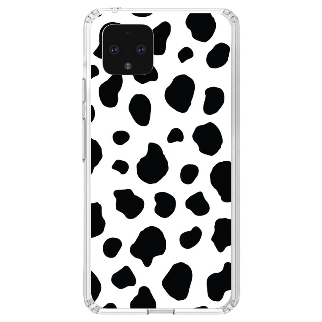 Black White Cow Dalmatian Spots Clear Shockproof iPhone Case, view 24