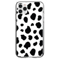 Black White Cow Dalmatian Spots Clear Shockproof iPhone Case