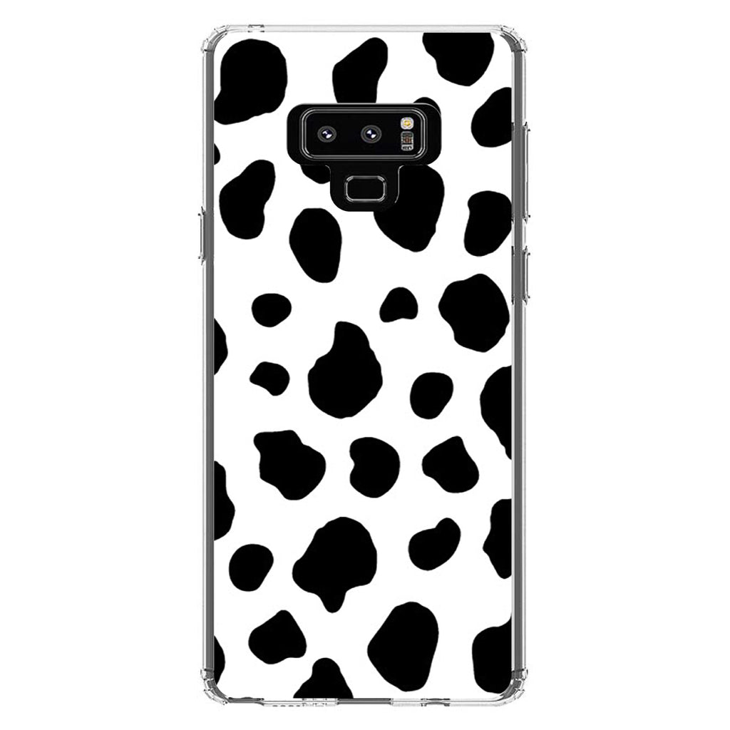 Black White Cow Dalmatian Spots Clear Shockproof iPhone Case, view 11