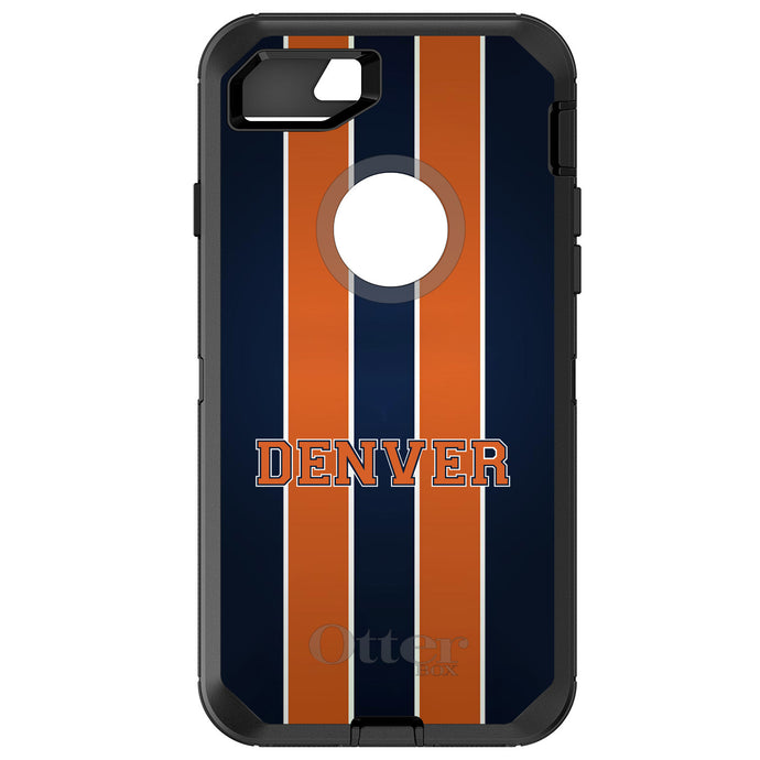 DistinctInk™ OtterBox Defender Series Case for Apple iPhone / Samsung Galaxy / Google Pixel - Orange Navy Broncos