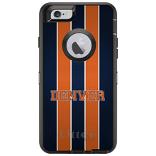 DistinctInk™ OtterBox Defender Series Case for Apple iPhone / Samsung Galaxy / Google Pixel - Orange Navy Broncos
