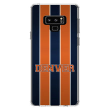 DistinctInk® Clear Shockproof Hybrid Case for Apple iPhone / Samsung Galaxy / Google Pixel - Orange Navy Broncos