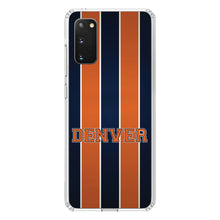 DistinctInk® Clear Shockproof Hybrid Case for Apple iPhone / Samsung Galaxy / Google Pixel - Orange Navy Broncos