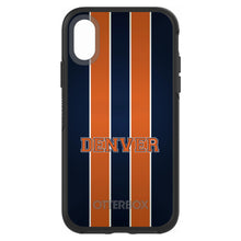 DistinctInk™ OtterBox Symmetry Series Case for Apple iPhone / Samsung Galaxy / Google Pixel - Orange Navy Broncos