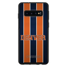 DistinctInk™ OtterBox Symmetry Series Case for Apple iPhone / Samsung Galaxy / Google Pixel - Orange Navy Broncos