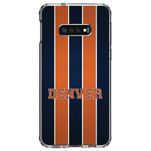 DistinctInk® Clear Shockproof Hybrid Case for Apple iPhone / Samsung Galaxy / Google Pixel - Orange Navy Broncos