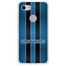 DistinctInk® Clear Shockproof Hybrid Case for Apple iPhone / Samsung Galaxy / Google Pixel - Blue Black Panthers