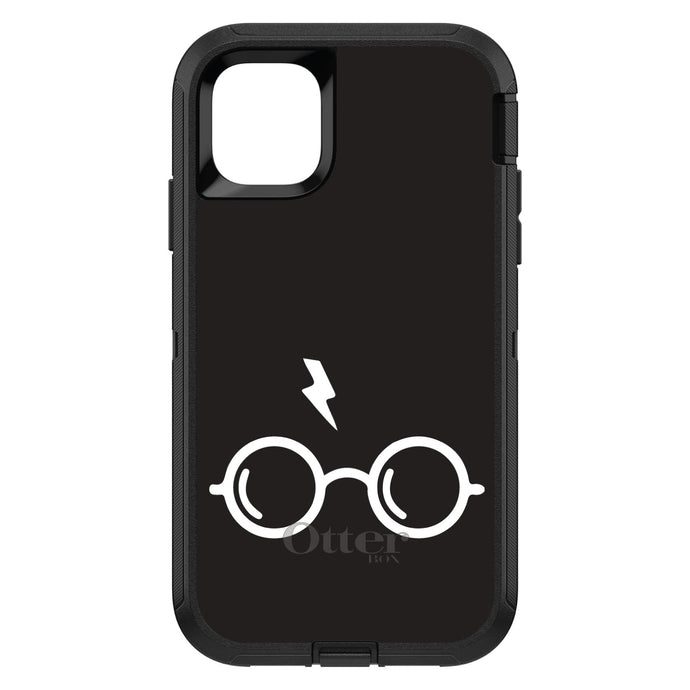 DistinctInk™ OtterBox Defender Series Case for Apple iPhone / Samsung Galaxy / Google Pixel - Potter-inspired Glasses