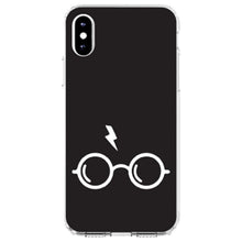 DistinctInk® Clear Shockproof Hybrid Case for Apple iPhone / Samsung Galaxy / Google Pixel - Potter-inspired Glasses