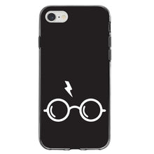 DistinctInk® Clear Shockproof Hybrid Case for Apple iPhone / Samsung Galaxy / Google Pixel - Potter-inspired Glasses