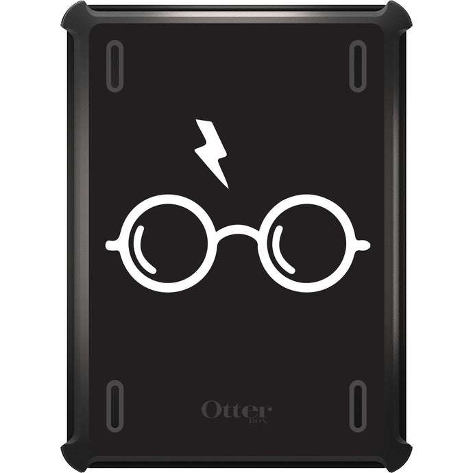 DistinctInk™ OtterBox Defender Series Case for Apple iPad / iPad Pro / iPad Air / iPad Mini - Potter-inspired Glasses