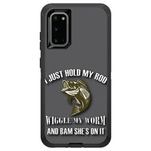 DistinctInk™ OtterBox Defender Series Case for Apple iPhone / Samsung Galaxy / Google Pixel - Fishing - Wiggle My Worm