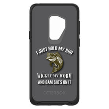 DistinctInk™ OtterBox Symmetry Series Case for Apple iPhone / Samsung Galaxy / Google Pixel - Fishing - Wiggle My Worm