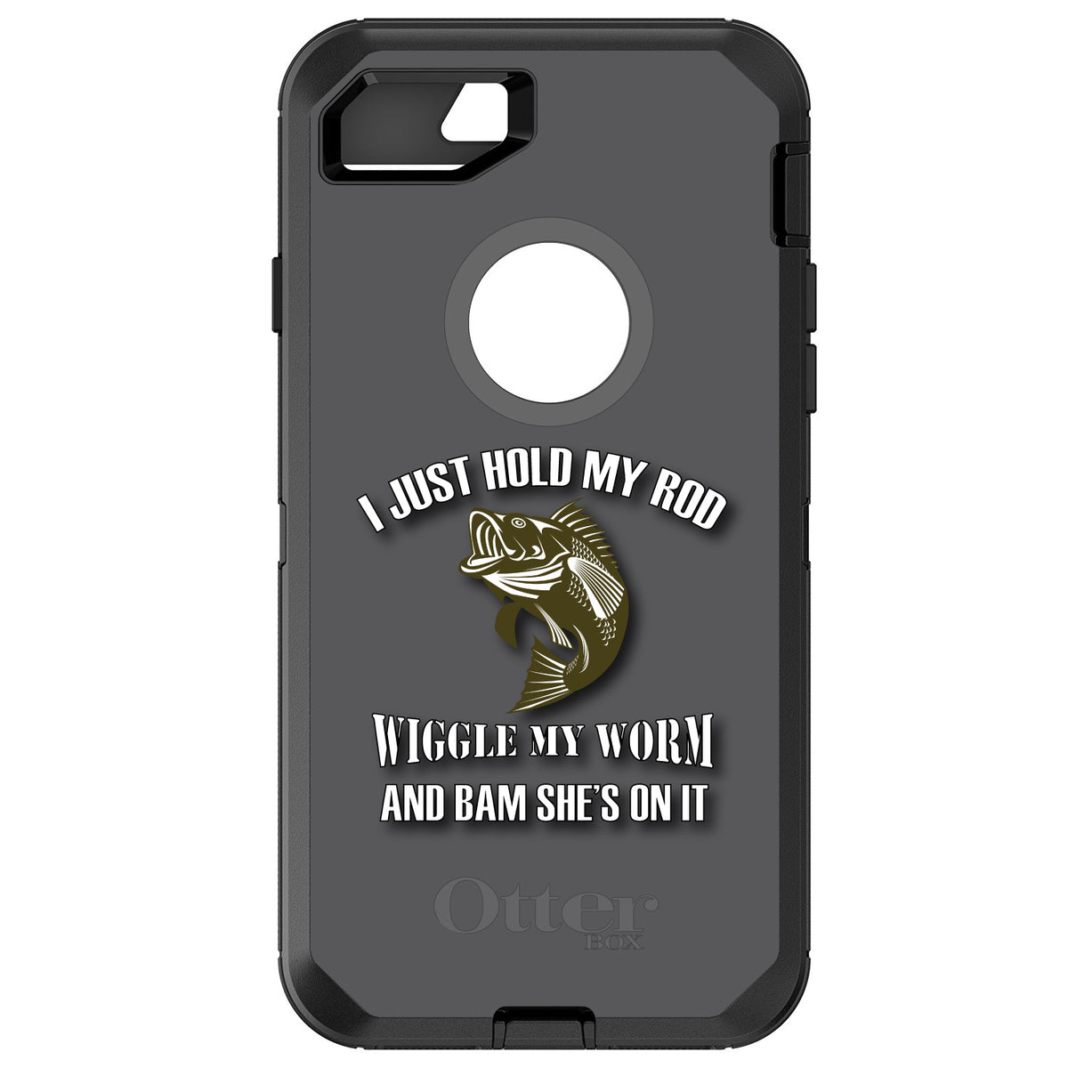 Fishing, Wiggle My Worm OtterBox Defender Case for iPhone & Galaxy
