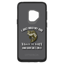 DistinctInk™ OtterBox Symmetry Series Case for Apple iPhone / Samsung Galaxy / Google Pixel - Fishing - Wiggle My Worm