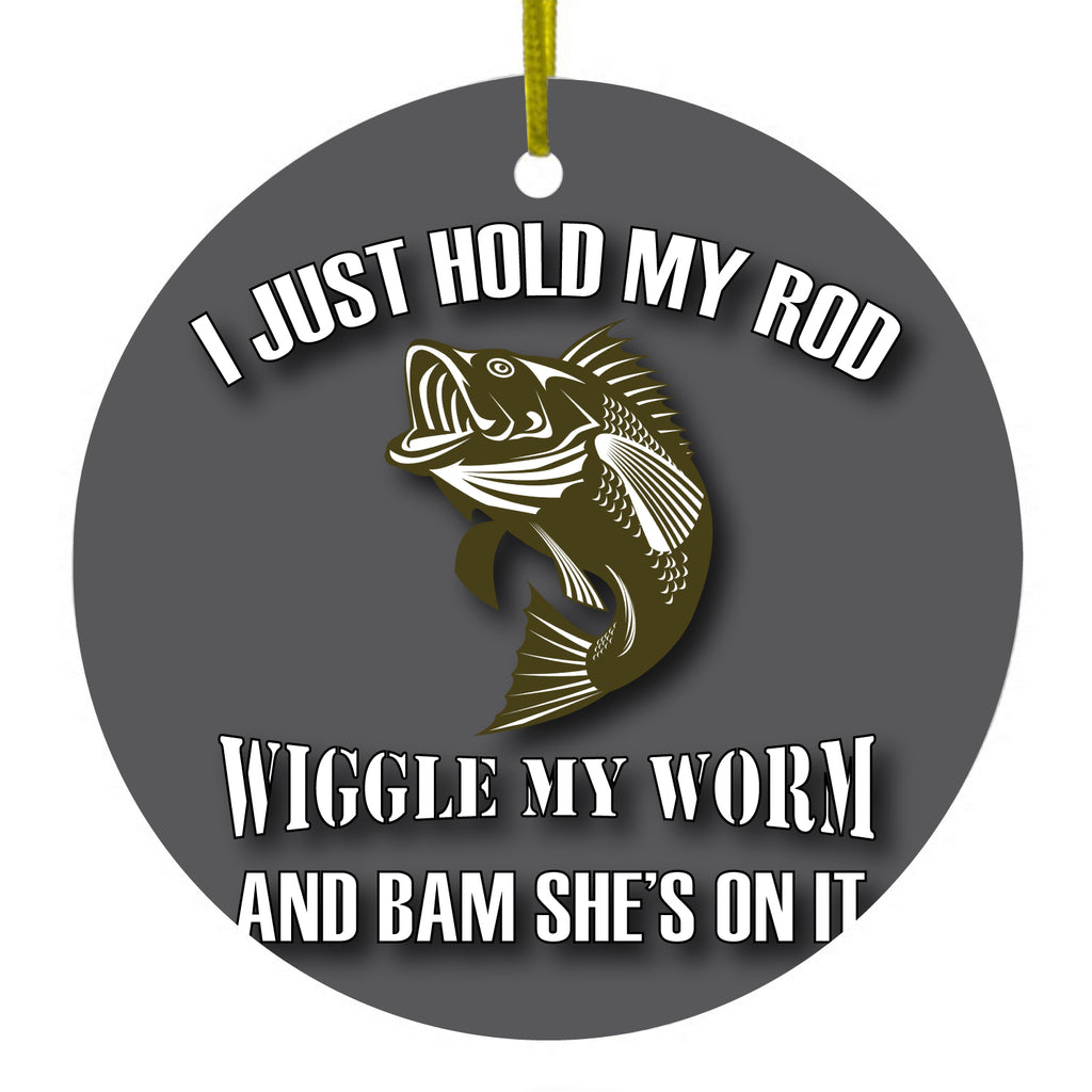 Wiggle My Worm Ceramic Ornament