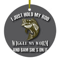 Wiggle My Worm Ceramic Ornament