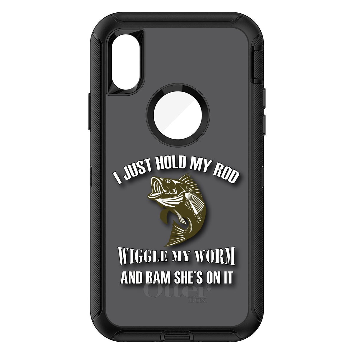Fishing, Wiggle My Worm OtterBox Defender Case for iPhone & Galaxy, view 3