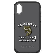 DistinctInk™ OtterBox Symmetry Series Case for Apple iPhone / Samsung Galaxy / Google Pixel - Fishing - Wiggle My Worm