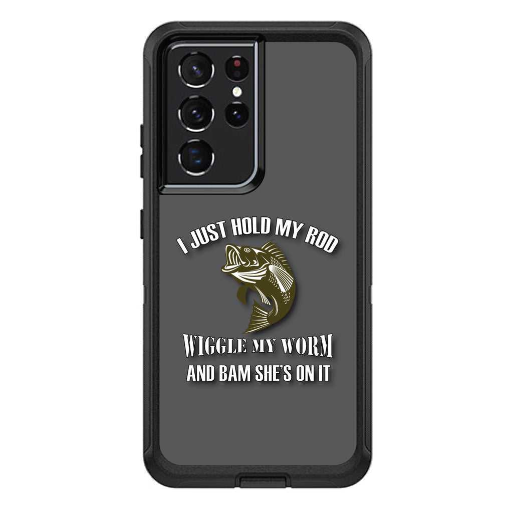 Fishing, Wiggle My Worm OtterBox Defender Case for iPhone & Galaxy, view 7