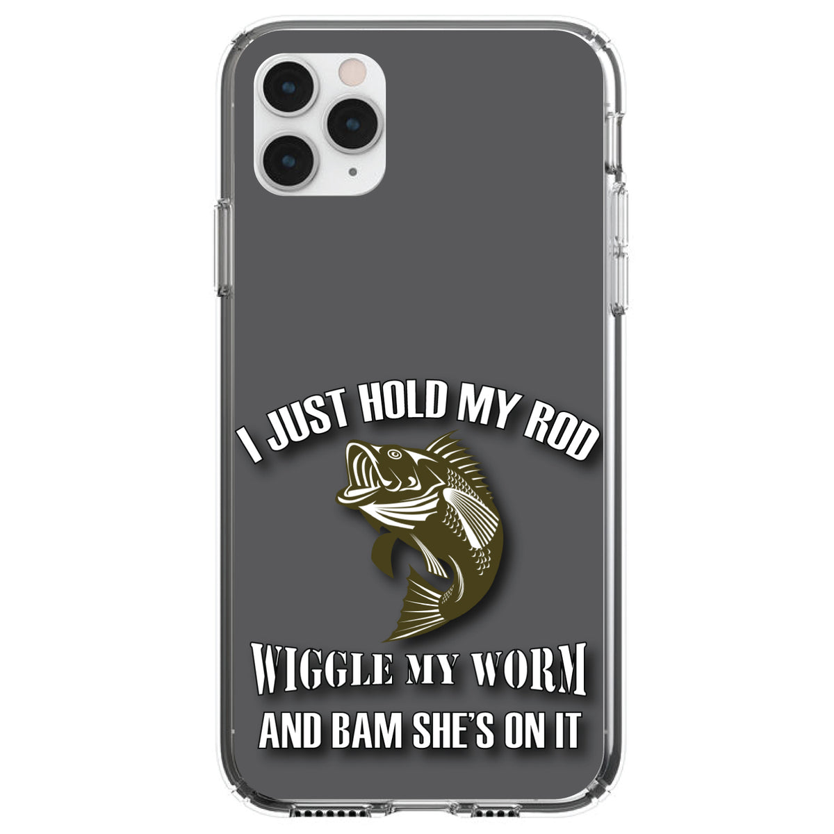Fishing, Wiggle My Worm Clear Shockproof iPhone Case