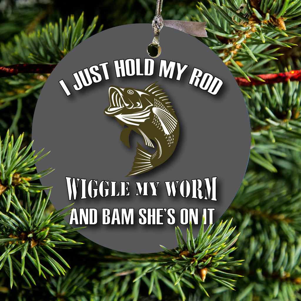Wiggle My Worm Ceramic Ornament, view 2
