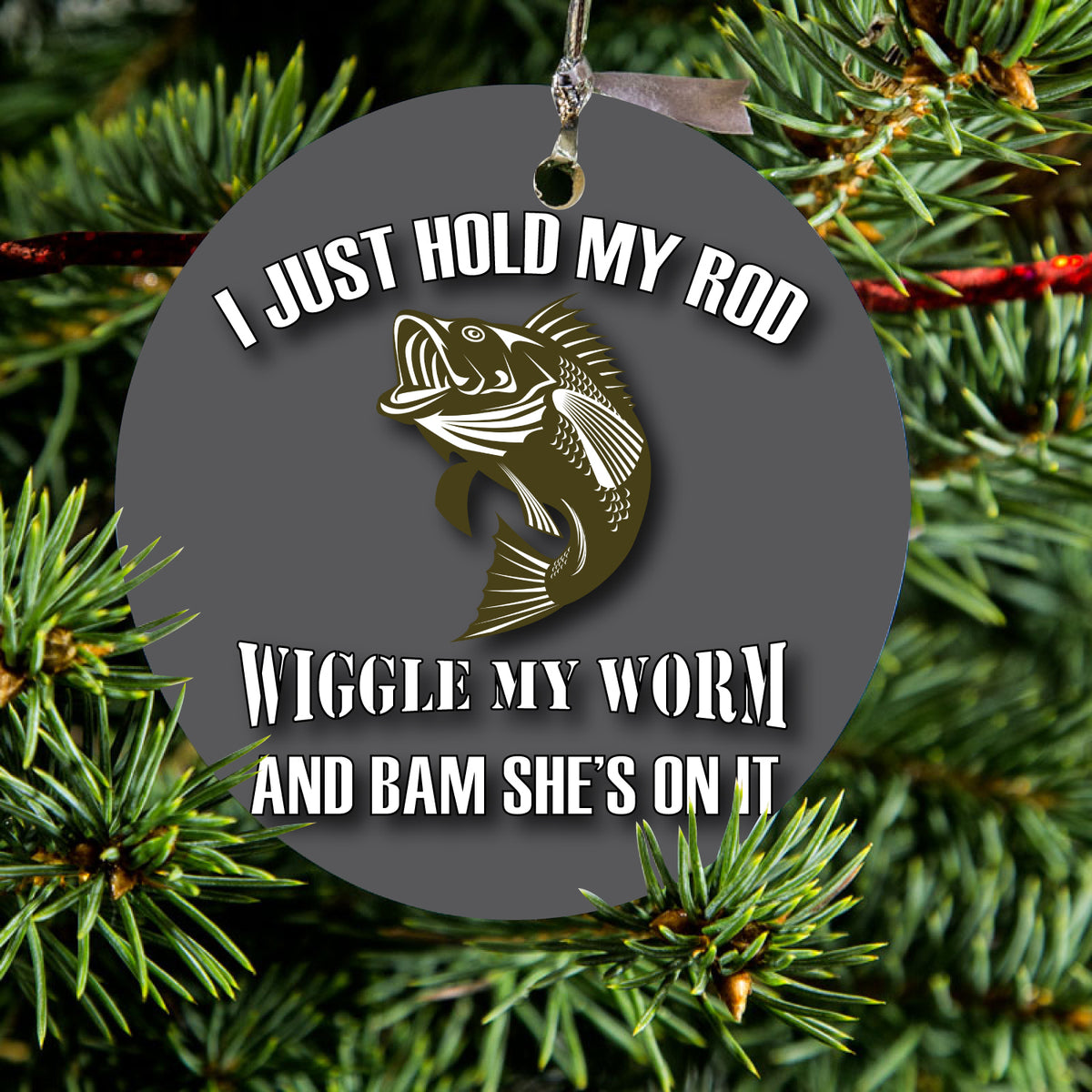 Wiggle My Worm Ceramic Ornament, view 2