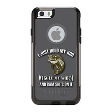 DistinctInk™ OtterBox Commuter Series Case for Apple iPhone or Samsung Galaxy - Fishing - Wiggle My Worm