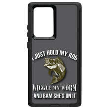 DistinctInk™ OtterBox Defender Series Case for Apple iPhone / Samsung Galaxy / Google Pixel - Fishing - Wiggle My Worm