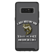 DistinctInk™ OtterBox Symmetry Series Case for Apple iPhone / Samsung Galaxy / Google Pixel - Fishing - Wiggle My Worm