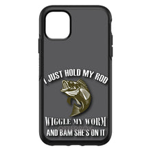 DistinctInk™ OtterBox Symmetry Series Case for Apple iPhone / Samsung Galaxy / Google Pixel - Fishing - Wiggle My Worm