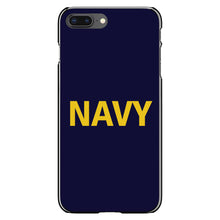 DistinctInk® Hard Plastic Snap-On Case for Apple iPhone or Samsung Galaxy - Yellow Navy