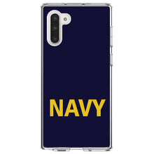 DistinctInk® Clear Shockproof Hybrid Case for Apple iPhone / Samsung Galaxy / Google Pixel - Yellow Navy