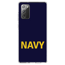 DistinctInk® Clear Shockproof Hybrid Case for Apple iPhone / Samsung Galaxy / Google Pixel - Yellow Navy