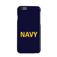 DistinctInk® Hard Plastic Snap-On Case for Apple iPhone or Samsung Galaxy - Yellow Navy
