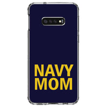 DistinctInk® Clear Shockproof Hybrid Case for Apple iPhone / Samsung Galaxy / Google Pixel - Yellow Navy Mom