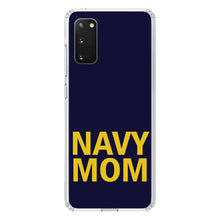 DistinctInk® Clear Shockproof Hybrid Case for Apple iPhone / Samsung Galaxy / Google Pixel - Yellow Navy Mom