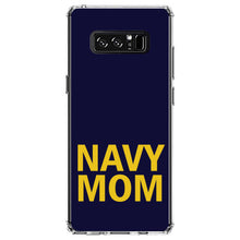 DistinctInk® Clear Shockproof Hybrid Case for Apple iPhone / Samsung Galaxy / Google Pixel - Yellow Navy Mom