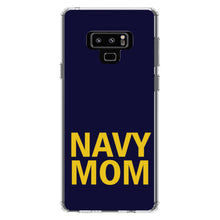 DistinctInk® Clear Shockproof Hybrid Case for Apple iPhone / Samsung Galaxy / Google Pixel - Yellow Navy Mom