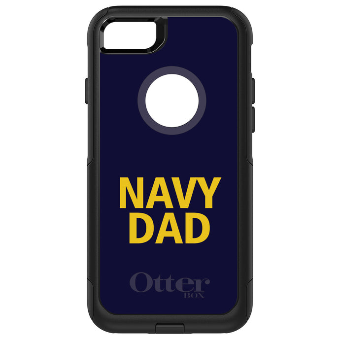 DistinctInk OtterBox Commuter Series Case for Apple iPhone or Samsung Galaxy - Yellow Navy Dad