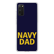 DistinctInk® Clear Shockproof Hybrid Case for Apple iPhone / Samsung Galaxy / Google Pixel - Yellow Navy Dad