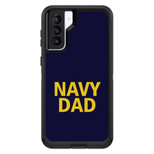 DistinctInk™ OtterBox Defender Series Case for Apple iPhone / Samsung Galaxy / Google Pixel - Yellow Navy Dad