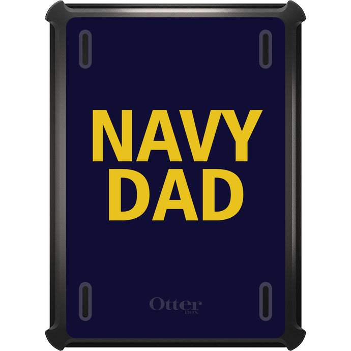 DistinctInk™ OtterBox Defender Series Case for Apple iPad / iPad Pro / iPad Air / iPad Mini - Yellow Navy Dad