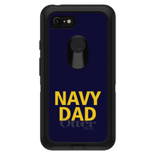 DistinctInk™ OtterBox Defender Series Case for Apple iPhone / Samsung Galaxy / Google Pixel - Yellow Navy Dad