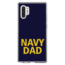 DistinctInk® Clear Shockproof Hybrid Case for Apple iPhone / Samsung Galaxy / Google Pixel - Yellow Navy Dad