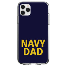 DistinctInk® Clear Shockproof Hybrid Case for Apple iPhone / Samsung Galaxy / Google Pixel - Yellow Navy Dad