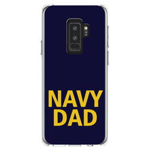 DistinctInk® Clear Shockproof Hybrid Case for Apple iPhone / Samsung Galaxy / Google Pixel - Yellow Navy Dad