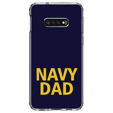 DistinctInk® Clear Shockproof Hybrid Case for Apple iPhone / Samsung Galaxy / Google Pixel - Yellow Navy Dad