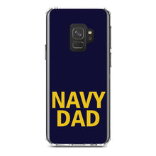 DistinctInk® Clear Shockproof Hybrid Case for Apple iPhone / Samsung Galaxy / Google Pixel - Yellow Navy Dad
